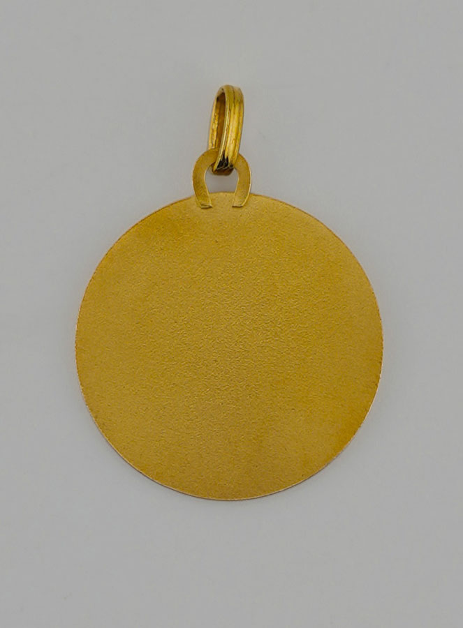 Medaglia San Michele Arcangelo in Oro Massiccio 18 k - 18 mm (pic 4)