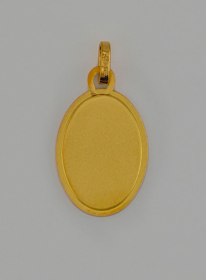 Medaglia Santa Teresa in Oro Massiccio 18k - 17 mm (pic 4)