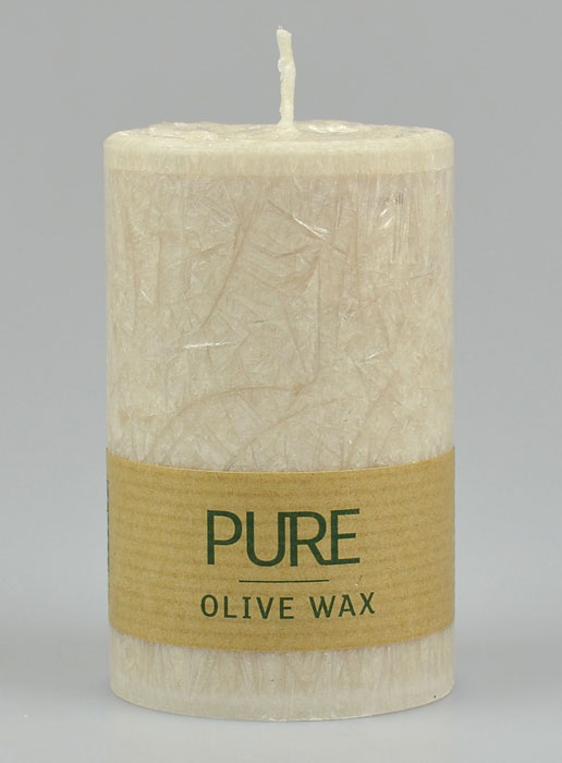 Candela Bio 100% Oliva - Colore Sabbia del Sahara - 9 x 6 cm (pic 2)