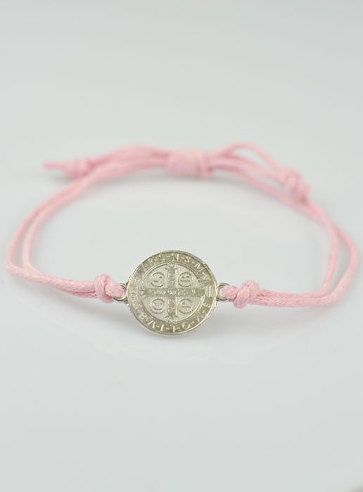 Bracciale Medaglia di San Benedetto - Rosa Chiaro (pic 2)