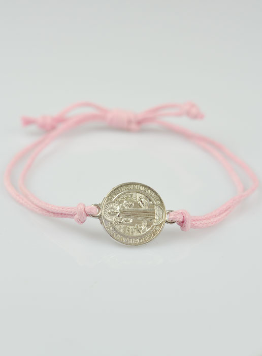 Bracciale Medaglia di San Benedetto - Rosa Chiaro (pic 3)