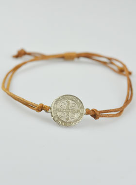 Bracciale Medaglia di San Benedetto - Marrone (pic 1)