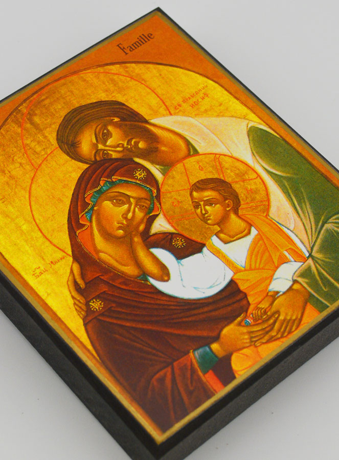 Icona Bizantina Sacra Famiglia - 15 cm (pic 3)