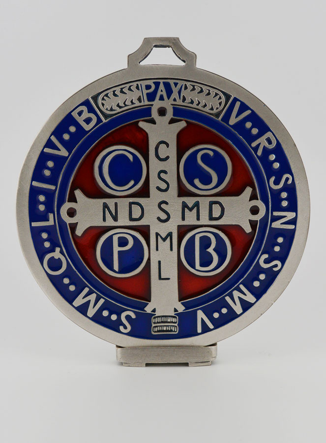 Grande Medaglia Murale di San Benedetto Colorata - 13 cm (pic 4)