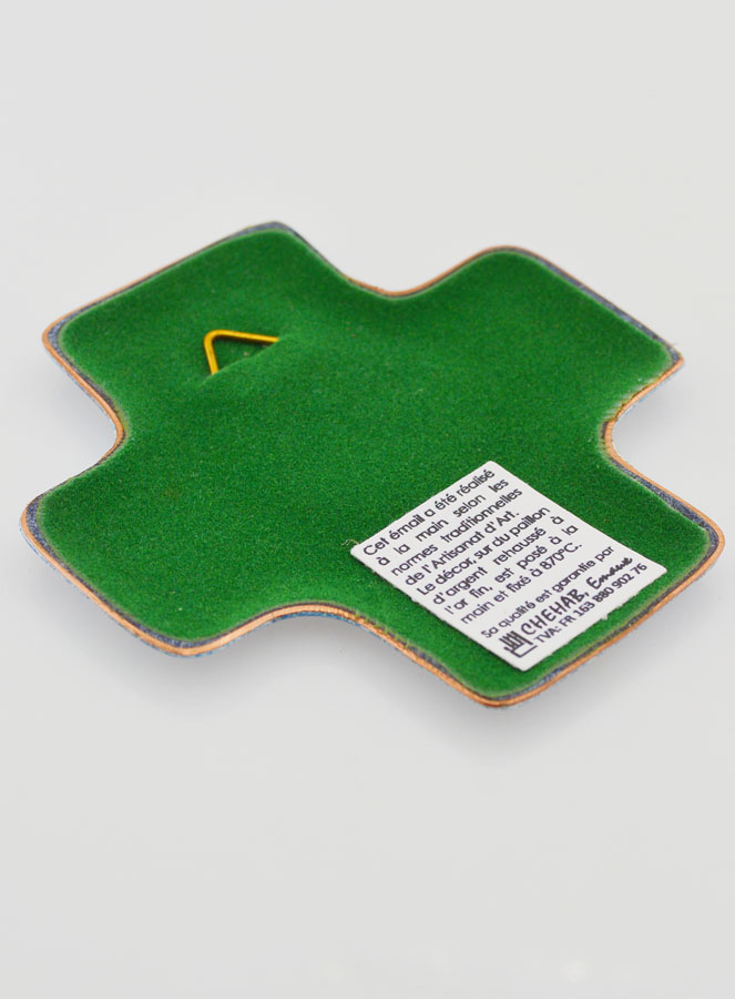 Croce Giardino del Santo Spirito in Smalti del Libano - Blu Turchese (pic 4)