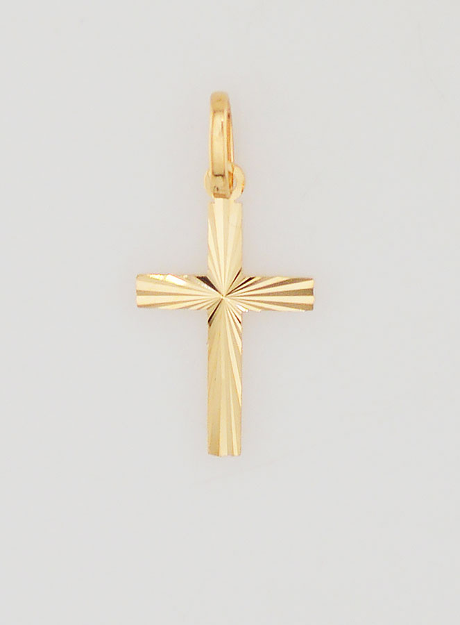 Ciondolo Croce di Cristo - Oro Giallo Massiccio 18k (pic 3)