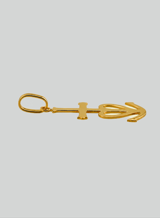 Ciondolo Croce di Camargue - 20mm - Oro Massiccio 18k (pic 4)