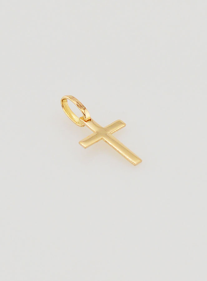 Ciondolo Croce Stella Guida - Oro  Massiccio 18k - 10mm (pic 4)