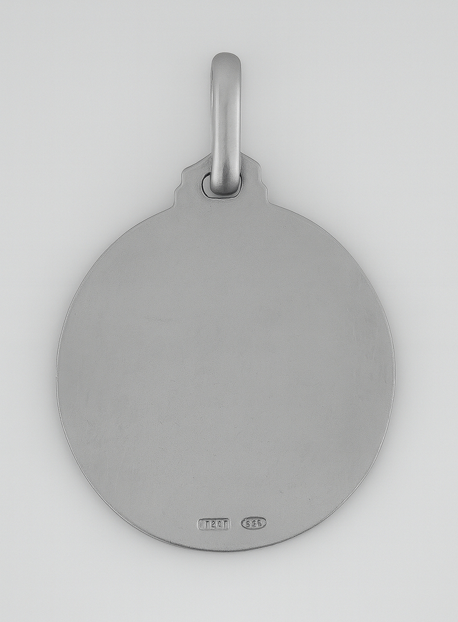 Medaglia Angelo Custode Protettore in Argento 925/1000 - 21 mm (pic 3)