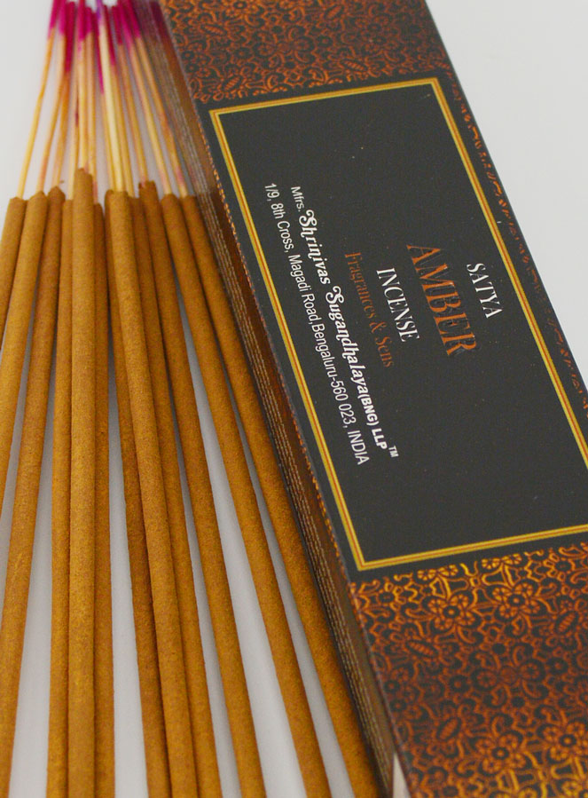 Incenso Indiano Vedic - 15 Bastoncini - Ambra (pic 4)