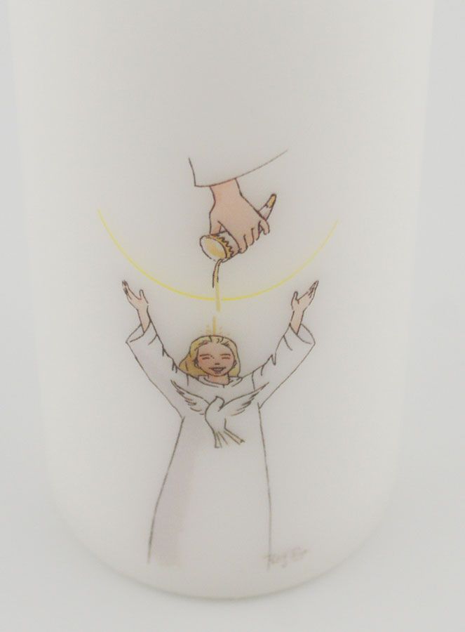 Candela Cero di Cresima - Unzione dello Spirito Santo Bambina Bionda (pic 4)
