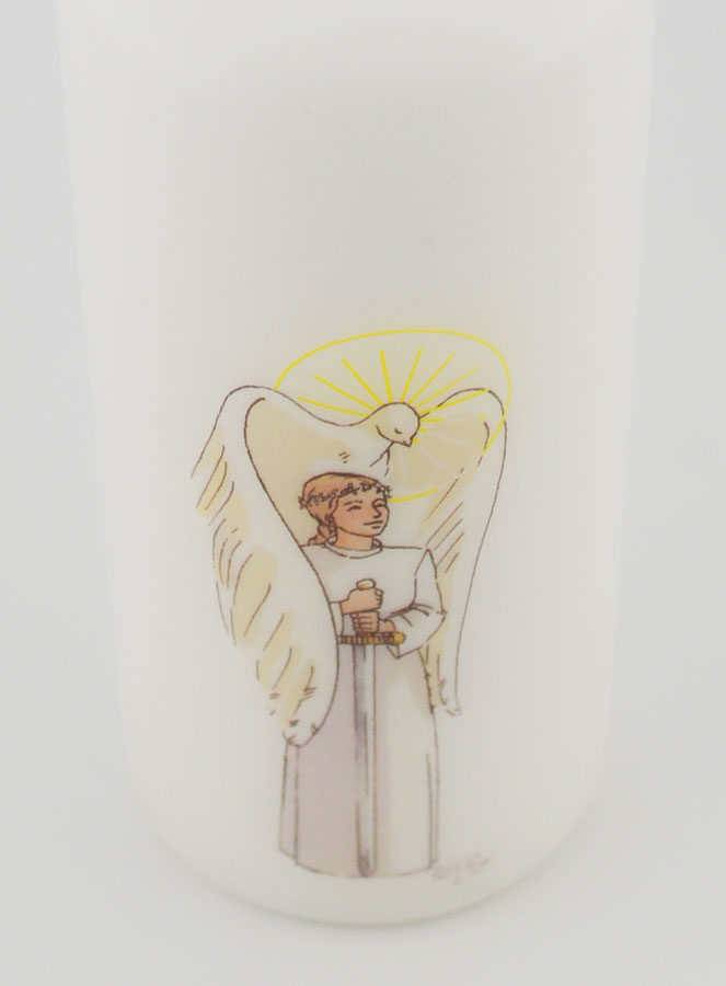 Candela Cero di Cresima Cavalliere dello Spirito Santo - Femmina Bionda (pic 4)