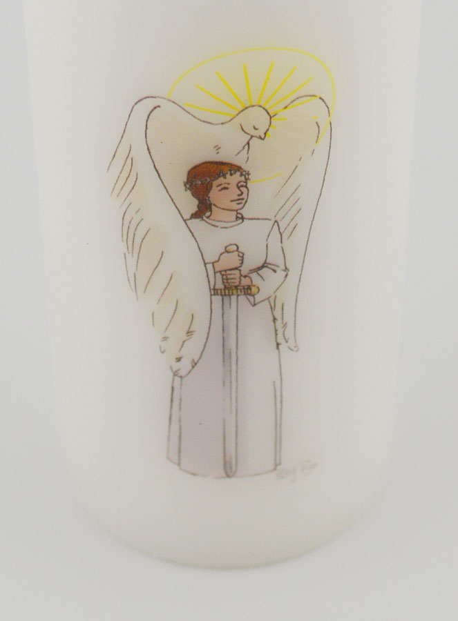 Candela Cero di Cresima Cavalliere dello Spirito Santo - Femmina Mora (pic 4)