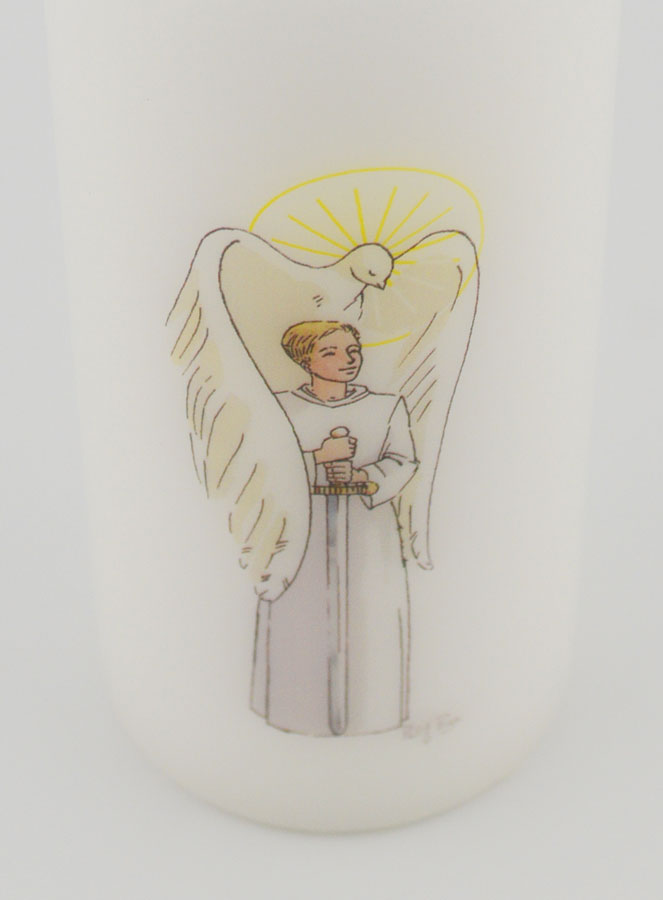 Candela Cero di Cresima Cavalliere dello Spirito Santo - Maschio Biondo (pic 4)