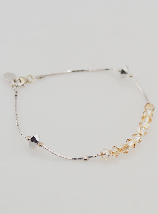 Bracciale Decina in Cristallo Ambra & Argento (pic 4)