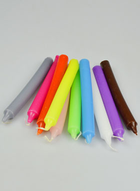 Set di 10 Candele Colorate in Massa con Difetti di Aspetto (pic 3)