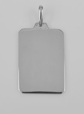 Medaglia Placca Rettangolare in Argento Massiccio (pic 1)