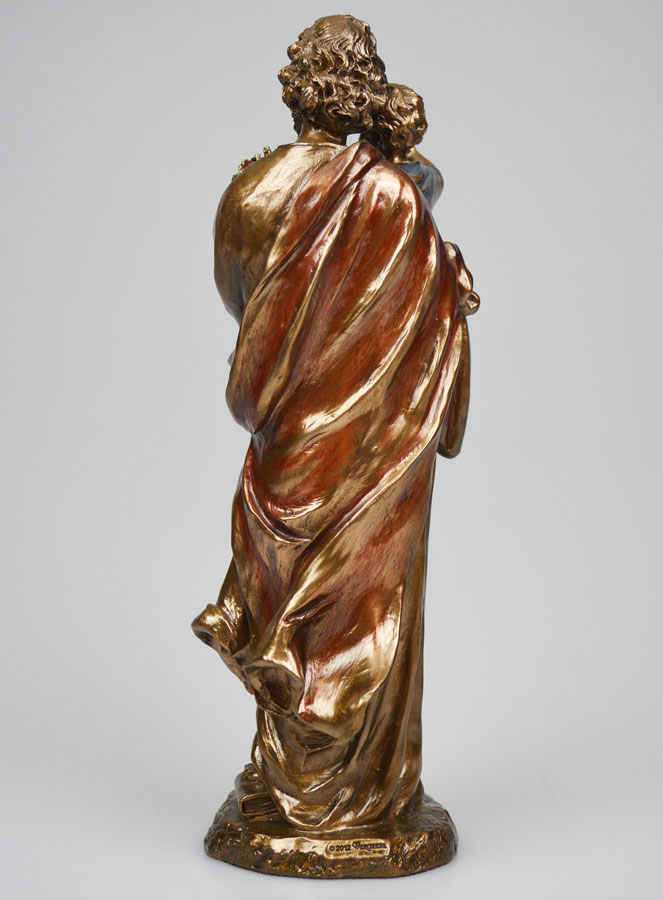 Statua di San Giuseppe in Bronzo - 21 cm (pic 4)