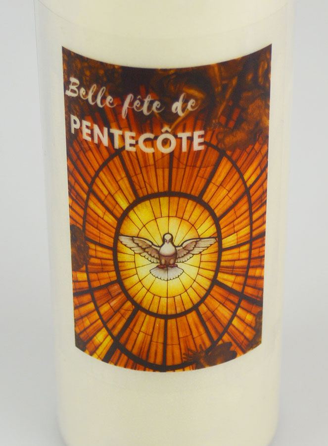 Candela di Novena Bella Festa di Pentecoste - 17,5cm (pic 4)