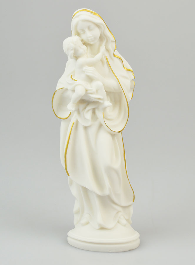 Statua Religiosa Vergine della Tenerezza in Alabastro - 20cm (pic 1)