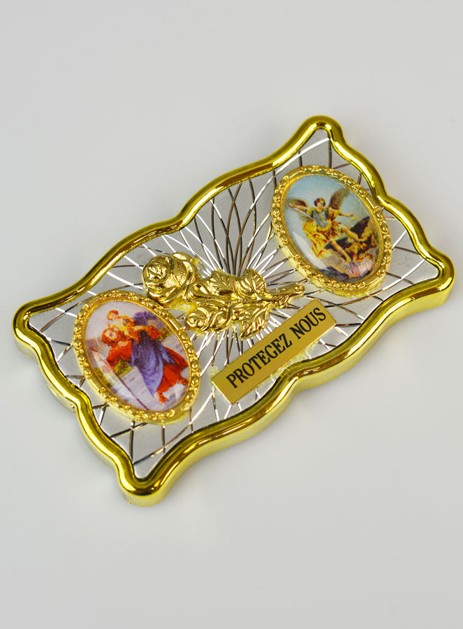 Placca Auto Magnet San Cristoforo & San Michele Arcangelo (pic 3)