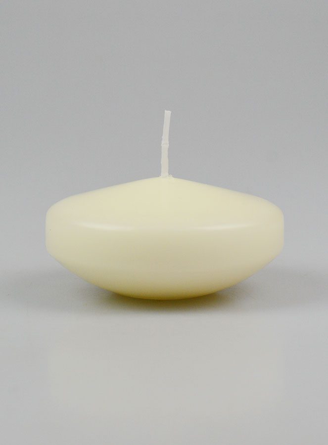Grande Candela Galleggiante Colore Avorio - 8 cm (pic 1)