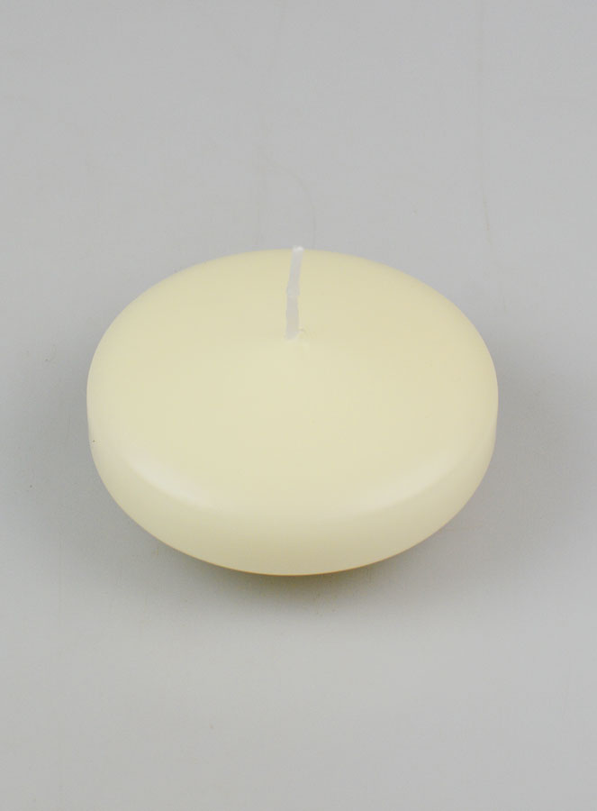 Grande Candela Galleggiante Colore Avorio - 8 cm (pic 2)