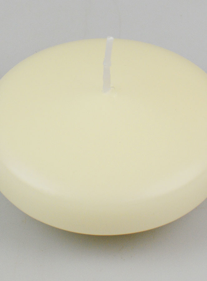 Grande Candela Galleggiante Colore Avorio - 8 cm (pic 4)
