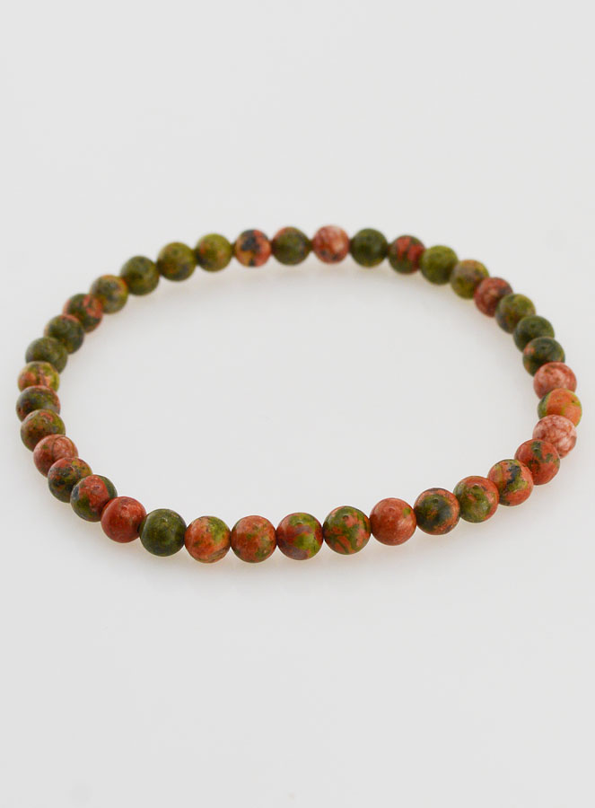 Bracciale in Pietra Naturale di Unakite - 4mm (pic 3)