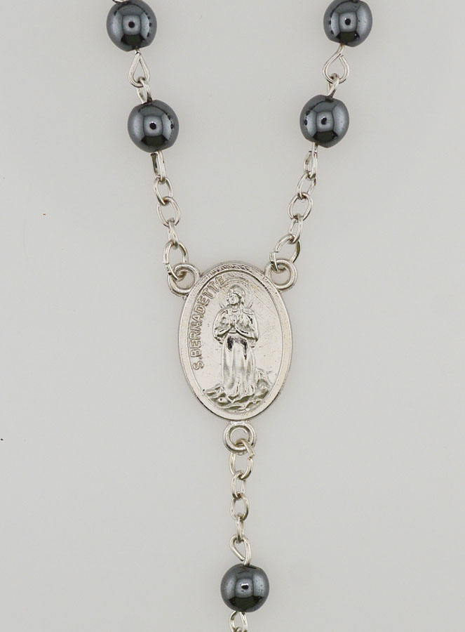 Rosario di Lourdes Nero Moda (pic 4)