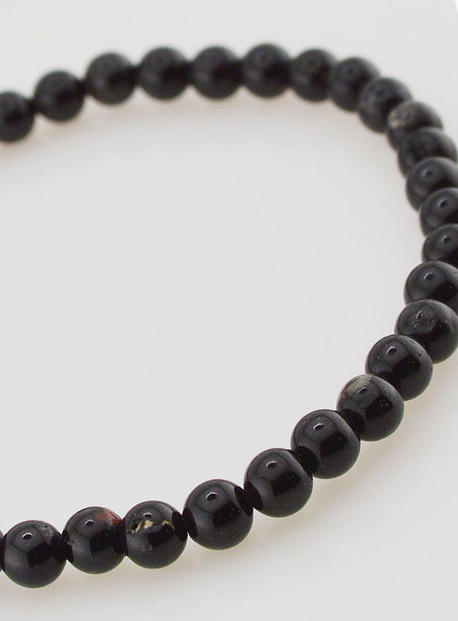 Bracciale in Pietra Naturale di Tormalina Nera - 4mm (pic 4)