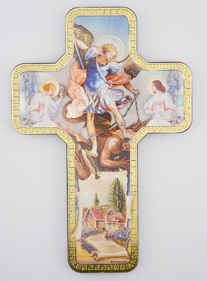Icona San Michele Arcangelo - Croce 18cm (pic 1)