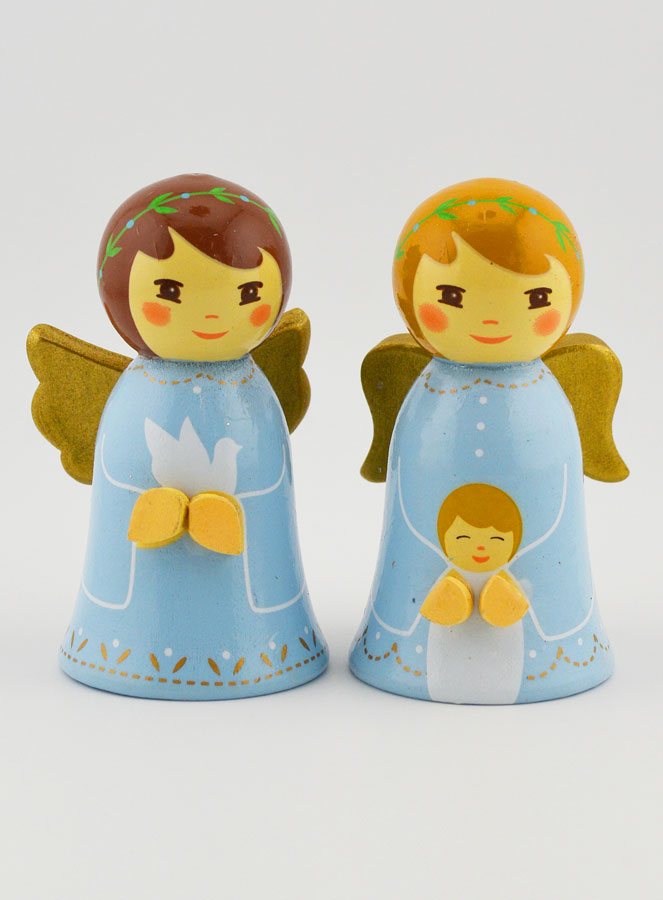 Presepe di Natale - Angeli blu Bambino & Colomba (pic 1)