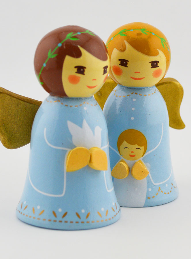 Presepe di Natale - Angeli blu Bambino & Colomba (pic 3)