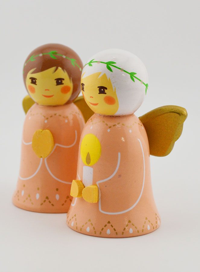 Presepe di Natale - Angeli Rosa Preghiera & Candela (pic 4)