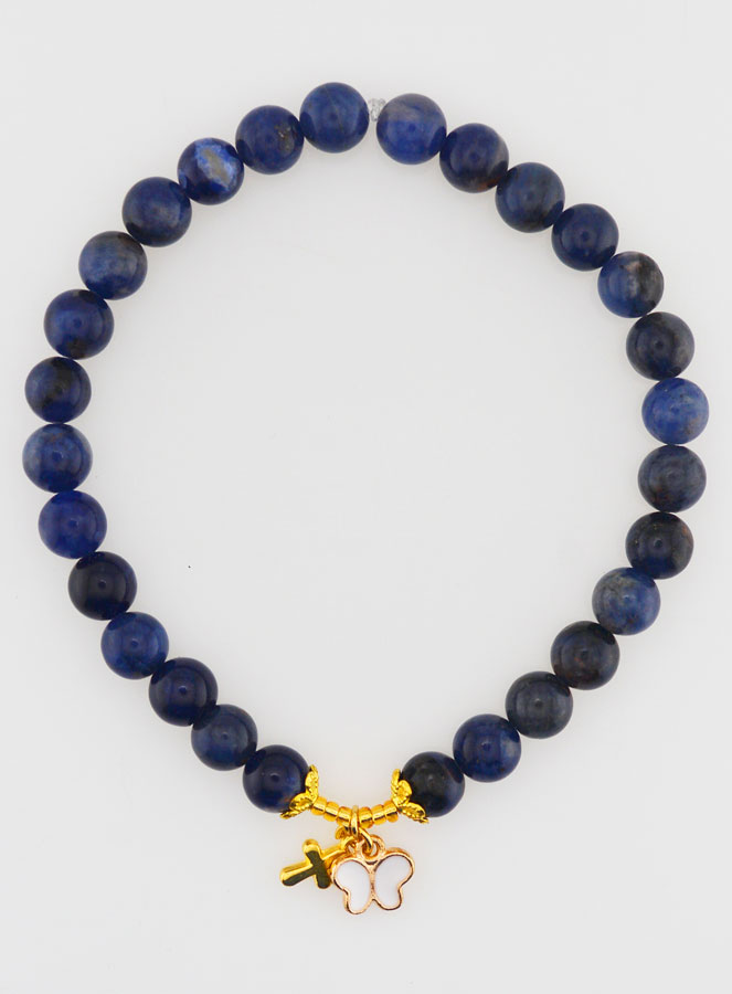 Bracciale Religioso in Sodalite Naturale 6mm (pic 1)