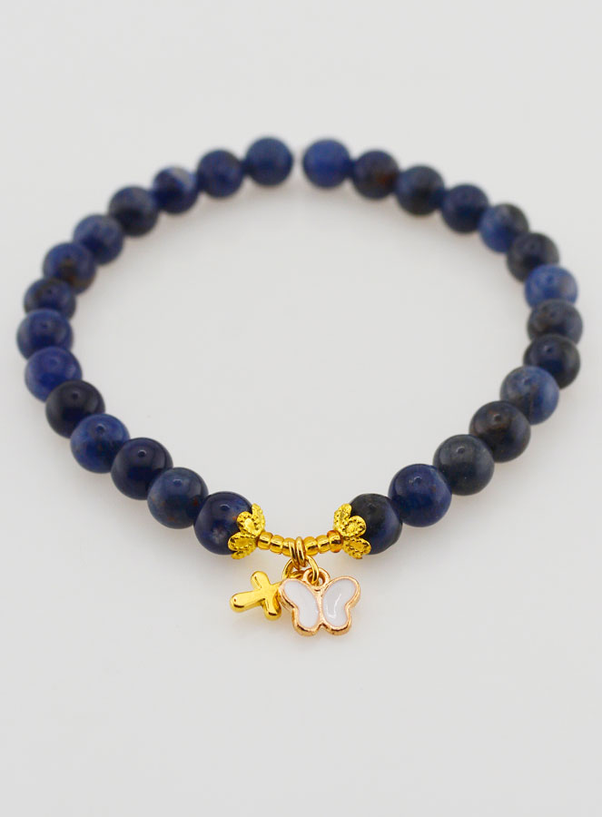 Bracciale Religioso in Sodalite Naturale 6mm (pic 2)