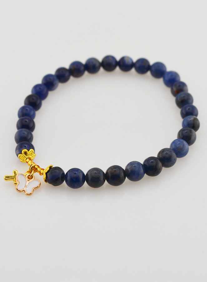 Bracciale Religioso in Sodalite Naturale 6mm (pic 4)