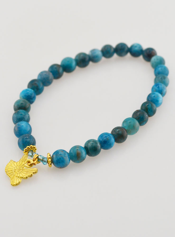 Bracciale religioso in Apatite 6mm & Spirito Santo (pic 4)