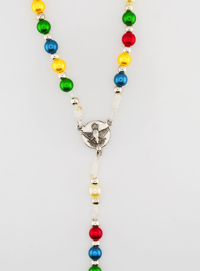 Rosario in Perle Multicolori - Miracolosa e Santo Spirito (pic 4)