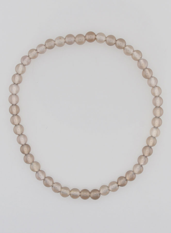 Bracciale in pietra naturale di agata grigia del Botswana (pic 1)