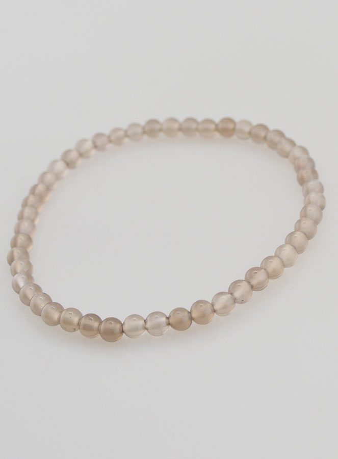 Bracciale in pietra naturale di agata grigia del Botswana (pic 4)