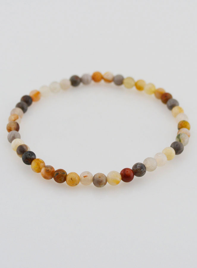 Bracciale in Pietra di Agata Piuma - 4mm (pic 2)