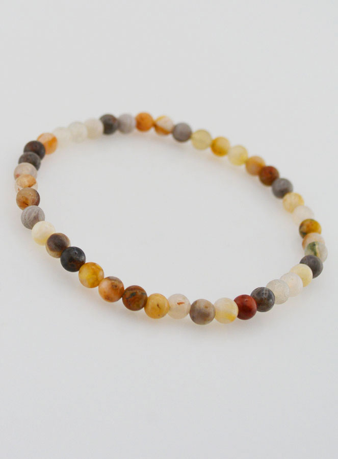 Bracciale in Pietra di Agata Piuma - 4mm (pic 3)