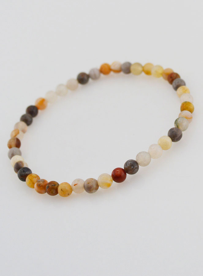 Bracciale in Pietra di Agata Piuma - 4mm (pic 4)