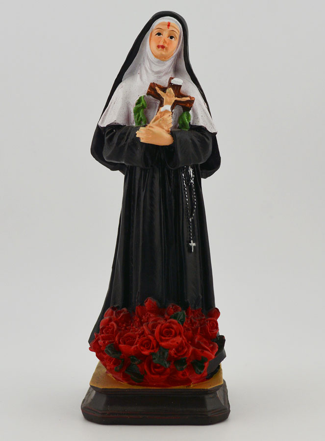 Statua Religiosa di Santa Rita alle Rose - 13cm (pic 1)