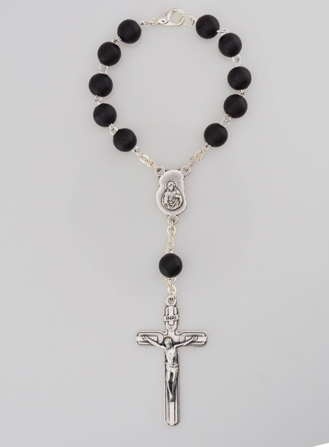 Decina Vergine Maria Grani Neri e Croce di Gesù (pic 1)