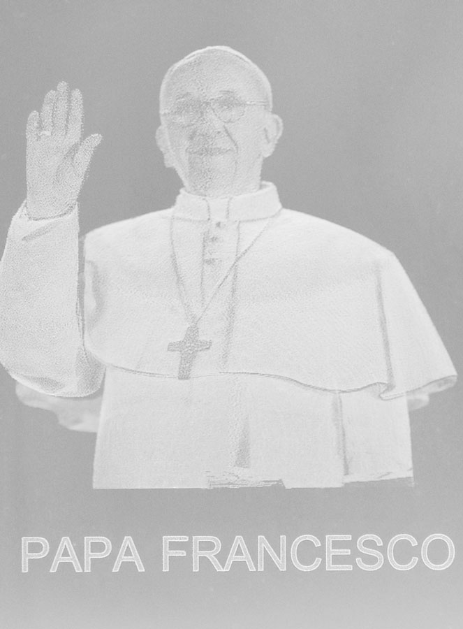 Icona di Papa Francesco Incisa al Laser (pic 4)