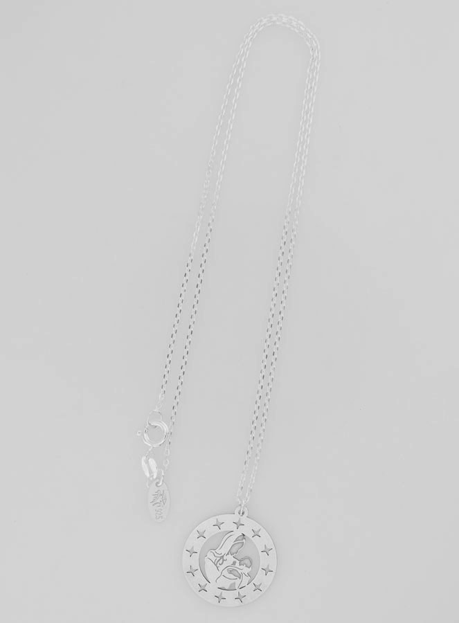 Medaglia + Catena in Argento - Vergine col Bambino Stellata (pic 2)