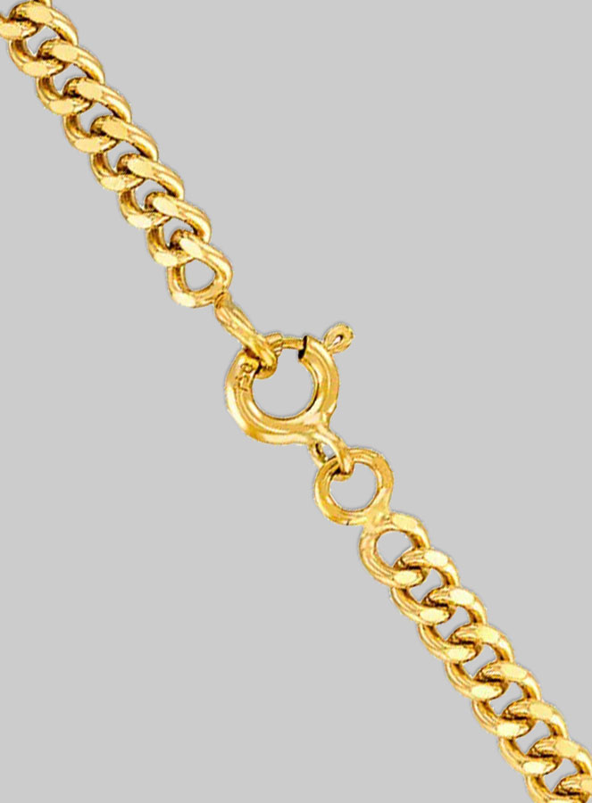 Catena 45cm Oro 375/1000 - Maglia Gourmette 1,2mm (pic 3)